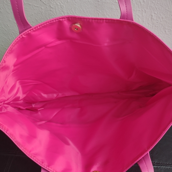 Juicy Couture Large Hot Pink & Black Sequins Shoulder Bag Tote - Picture 6 of 8